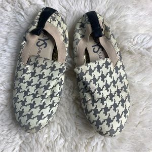 Yosi Samra Sz 5 Houndstooth Ballet Flat Gray Canvas